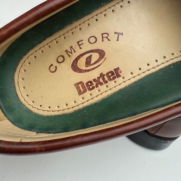 Brown Dexter Men's Leather Loafers with Tassels Size 9M - Picture 5 of 9